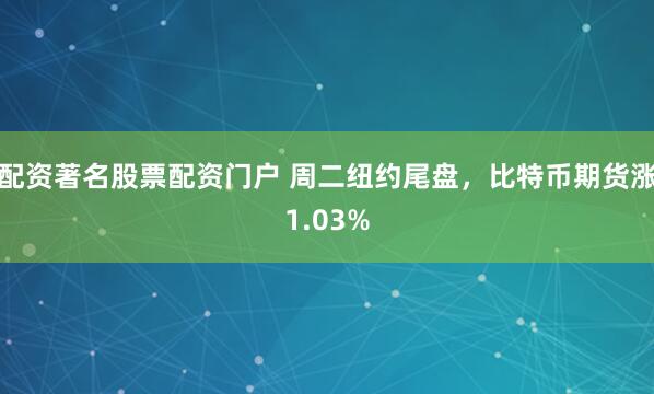 配资著名股票配资门户 周二纽约尾盘，比特币期货涨1.03%